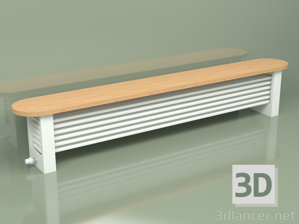 modello 3D Radiator Delta Column Bench (H300 2500, RAL - 9016) - anteprima