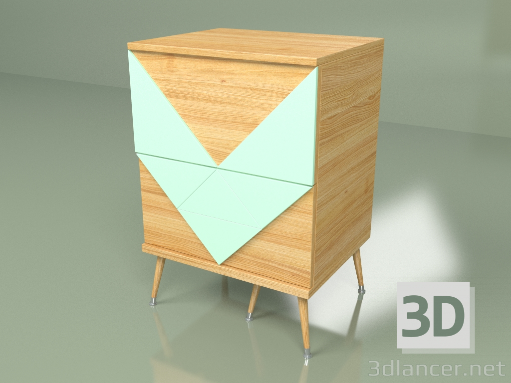 3d model Mesita de noche Woo Twins (ola de mar) - vista previa