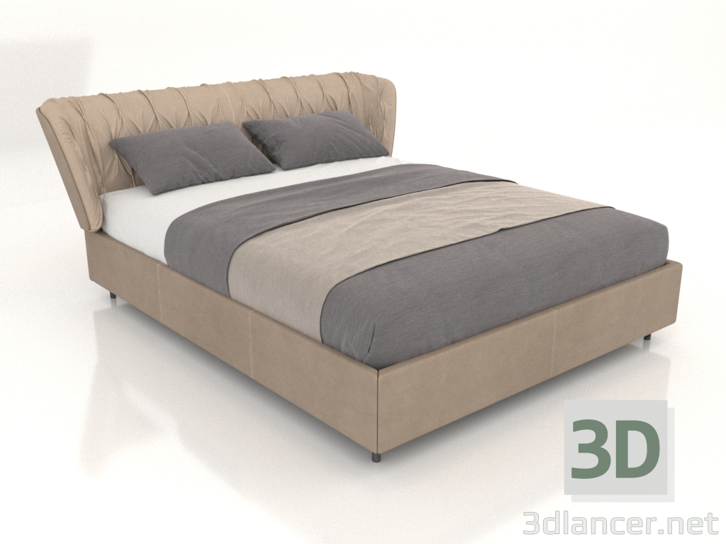 modello 3D Letto matrimoniale MILO 1600 (A2283) - anteprima