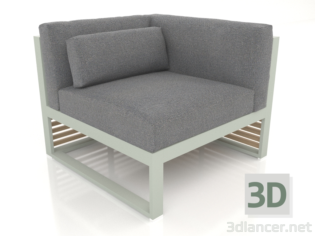 modello 3D Divano componibile, sezione 6 destra (Grigio cemento) - anteprima