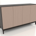 modèle 3D Meuble TV FARGO avec façades fraisées 1600x500x950 mm (beige, chêne wengé, option 4) - preview