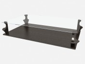 Rectangular coffee table with glass top AIDA Z03