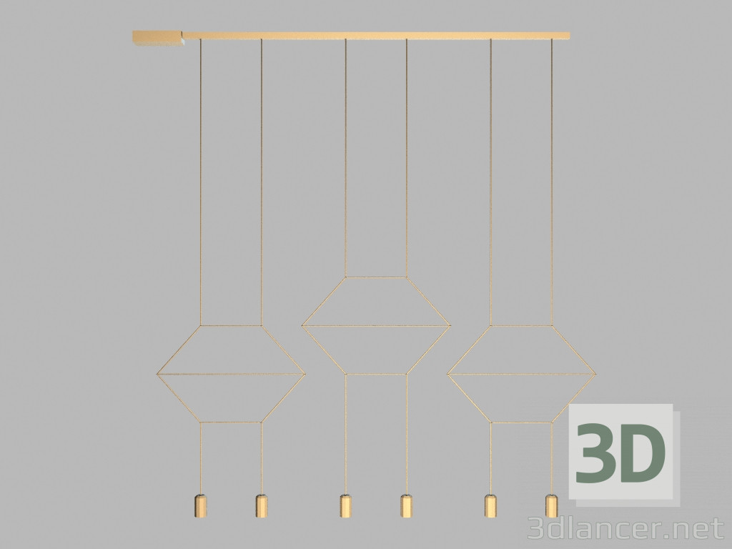 3d model 0326 hanging lamp - preview