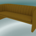 3D modeli Kanepe üçlü Loafer (SC26, H 75cm, 185x65cm, Kadife 5 Kehribar) - önizleme