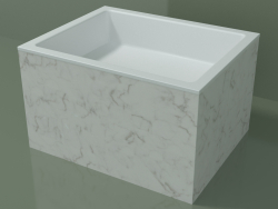 Lavabo da appoggio (01R132301, Carrara M01, L 60, P 48, H 36 cm)