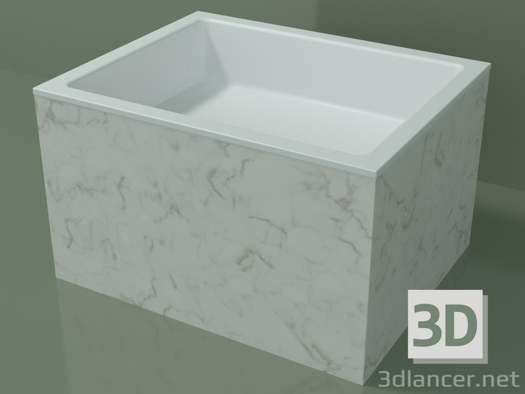 3d model Lavabo sobre encimera (01R132301, Carrara M01, L 60, P 48, H 36 cm) - vista previa