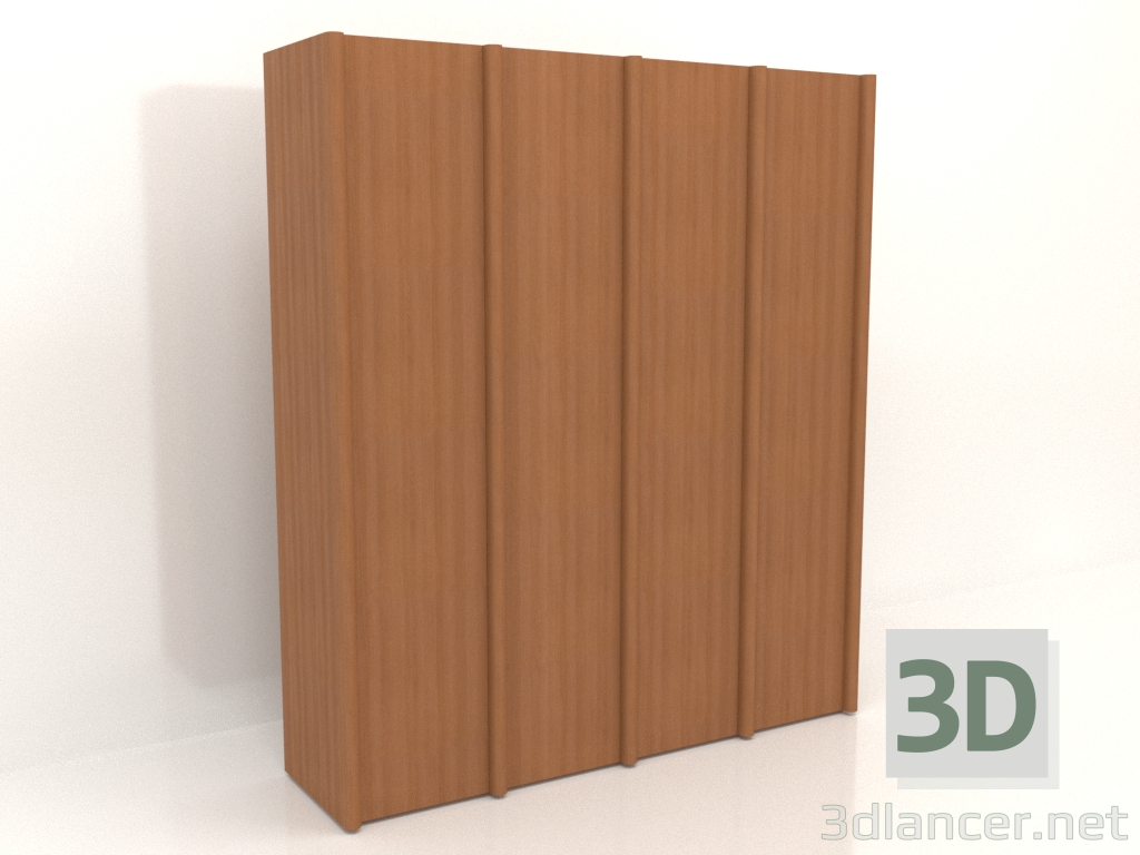 3D modeli Gardırop MW 05 ahşap (2465x667x2818, ahşap kırmızı) - önizleme