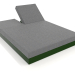 3d model Cama con respaldo 140 (Verde botella) - vista previa