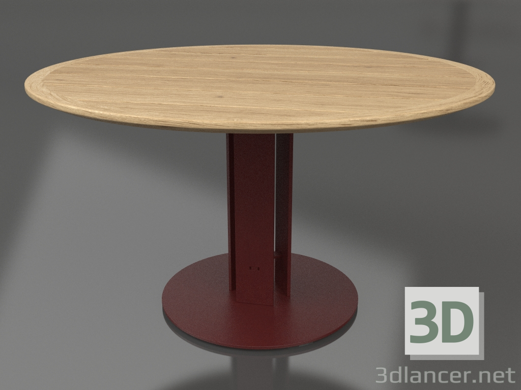 3d model Dining table Ø130 (Wine red, Iroko wood) - preview