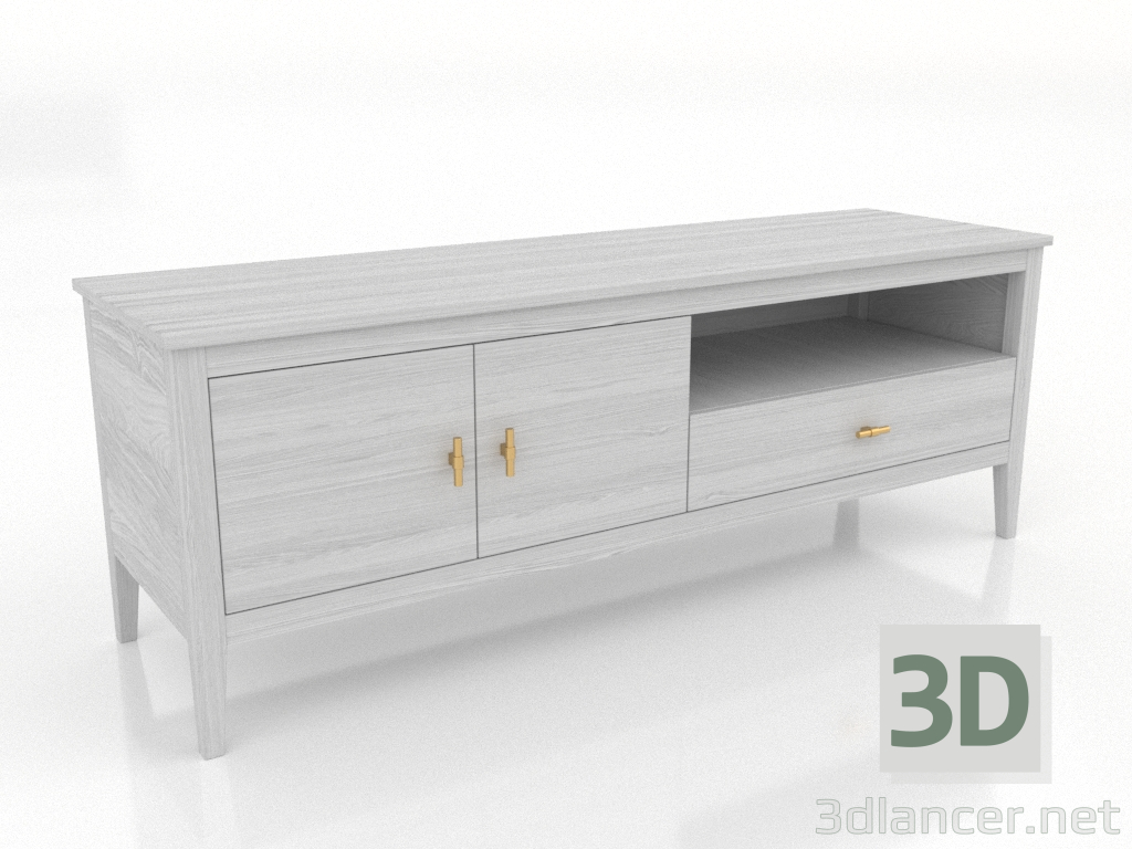 3D Modell TV-Schrank 2 1500 mm (weiß RAL 9010) - Vorschau 3D Modell TV-Schrank 2 1500 mm (weiß RAL 9010) - Vorschau
