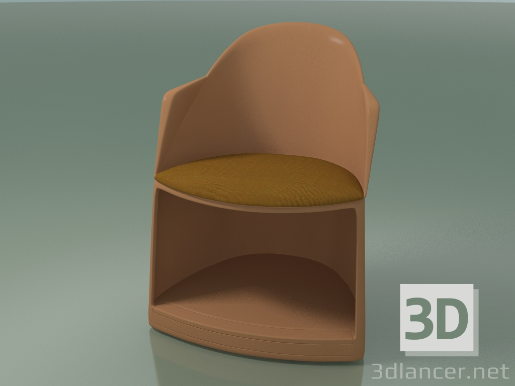 3d model Silla 2305 (con ruedas y cojín, polipropileno PC00004) - vista previa