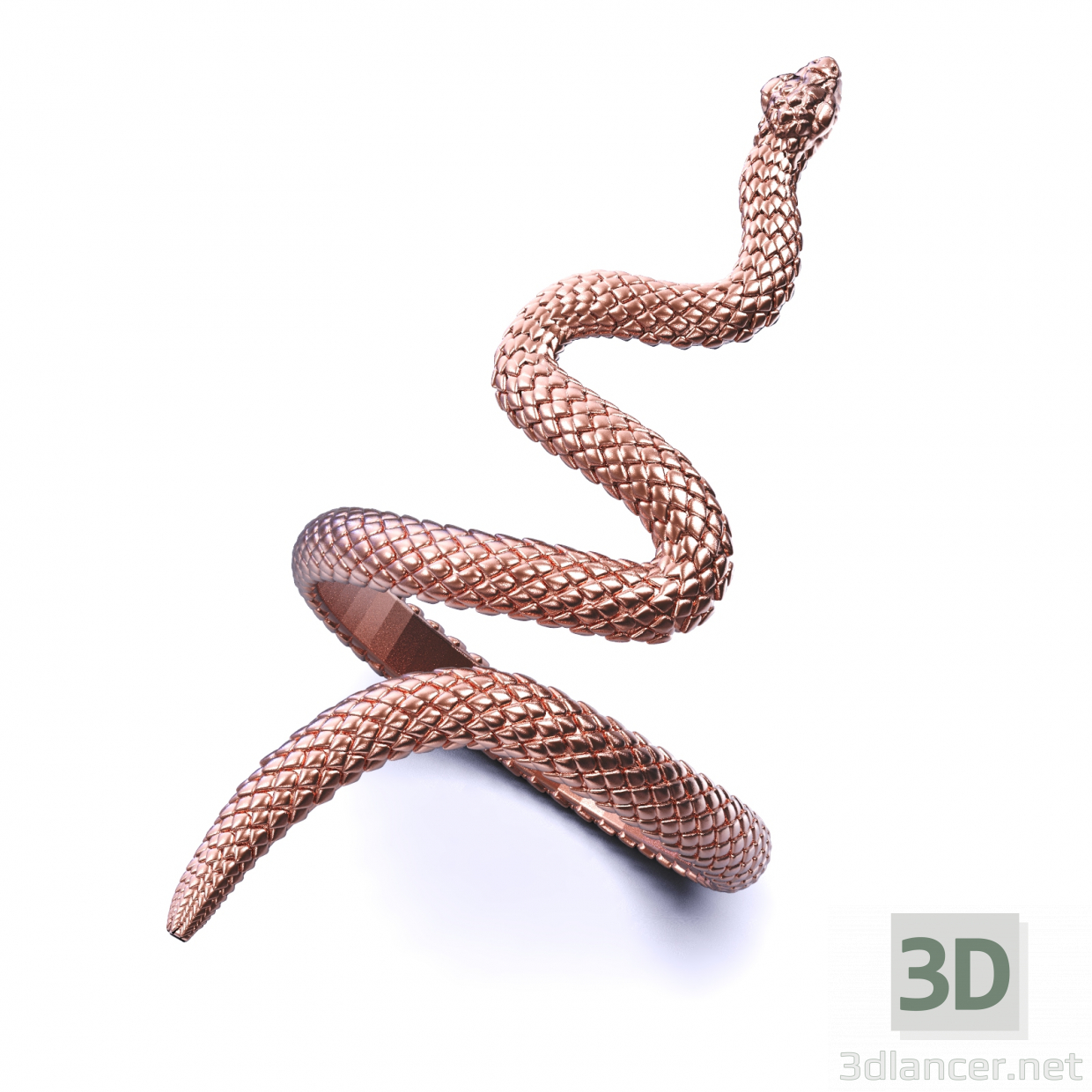 modèle 3D de Bague serpent acheter - rendu