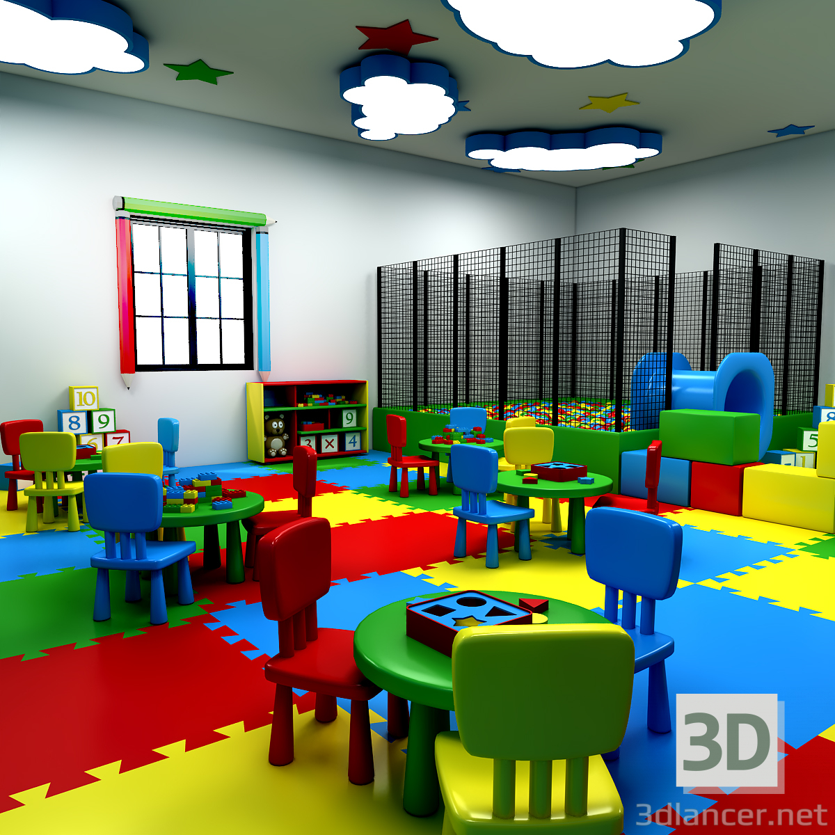 modèle 3D de Modèle 3D de maternelle acheter - rendu