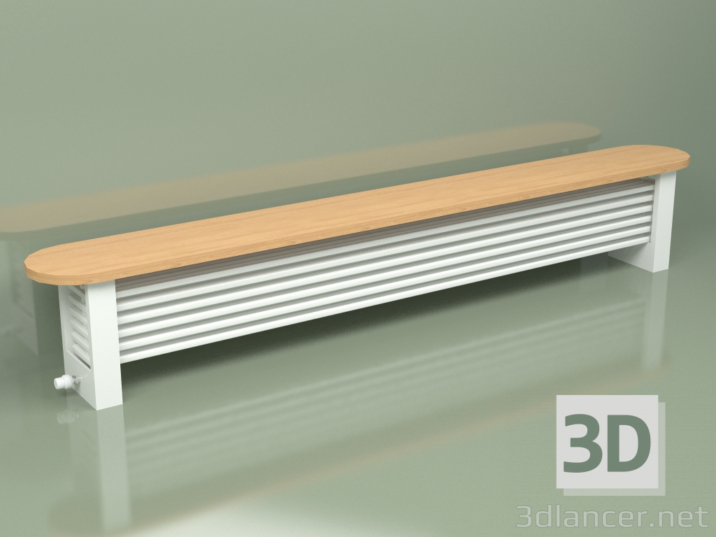 modello 3D Radiator Delta Column Bench (H300 2800, RAL - 9016) - anteprima