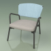 3d model Sillón con asiento blando 027 (Metal Smoke, Batyline Sky) - vista previa