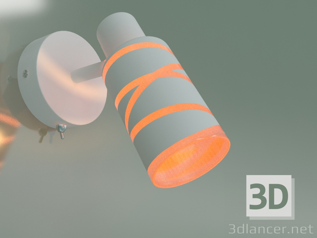 modello 3D Lampada da parete 20085-1 (bianco) - anteprima