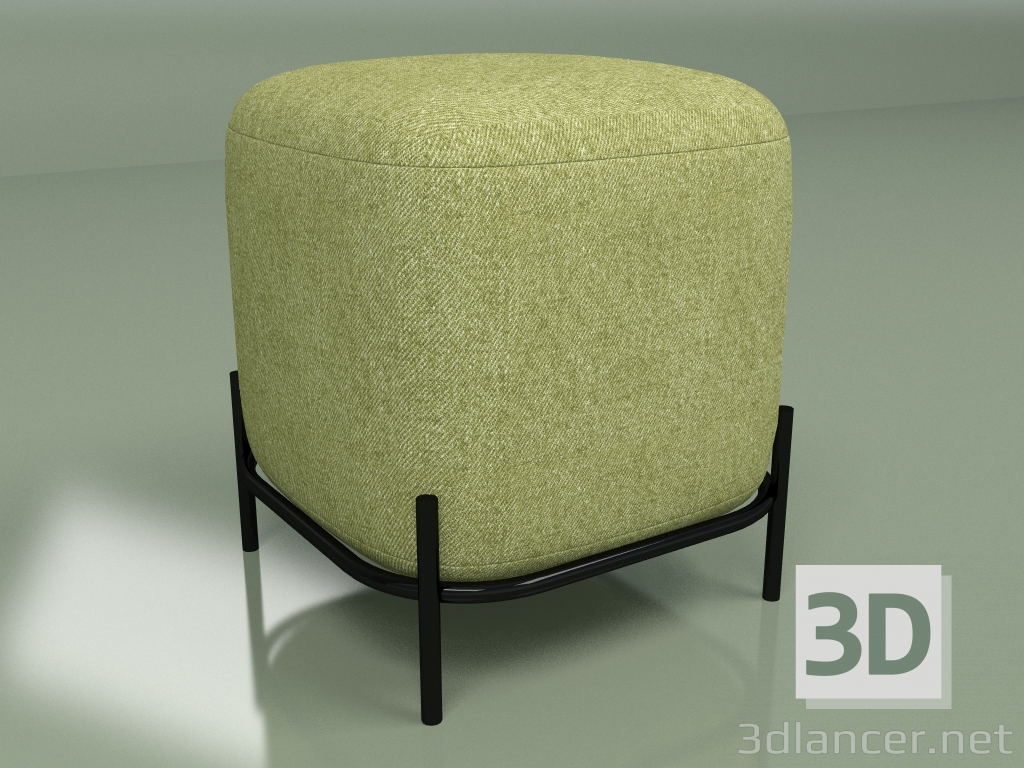 modèle 3D Pouf carré Pawai (vert) - preview