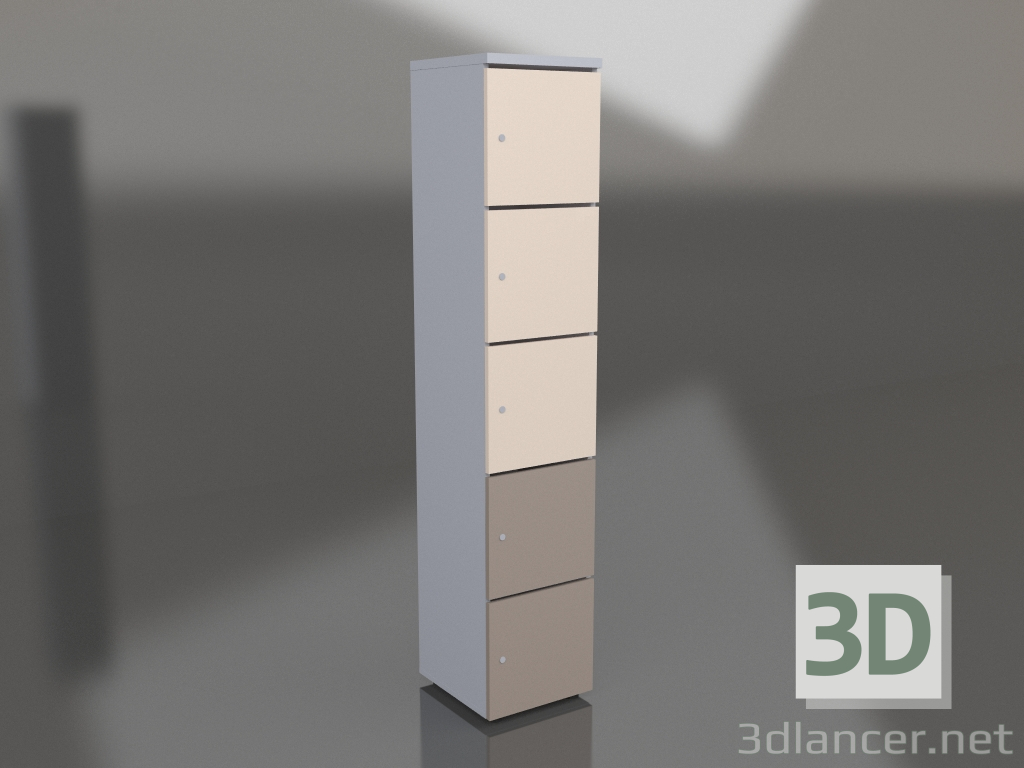 modello 3D Armadio spogliatoio LOK05 (400x432x2010) - anteprima