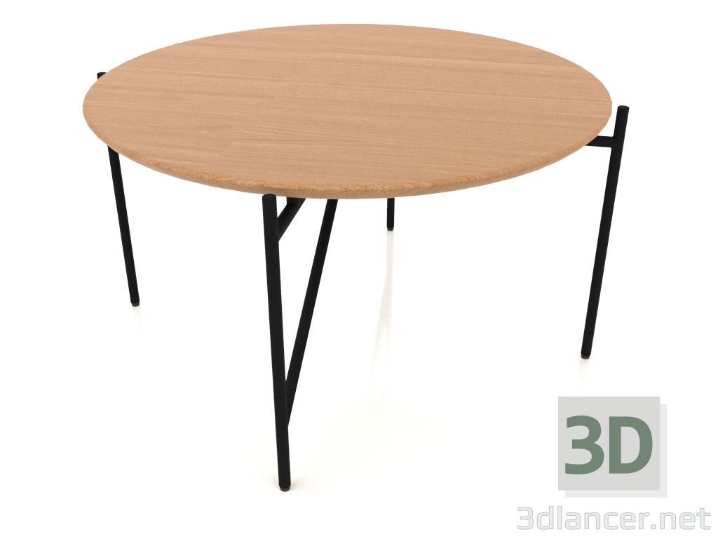 3d model Una mesa baja d70 con tablero de madera. - vista previa