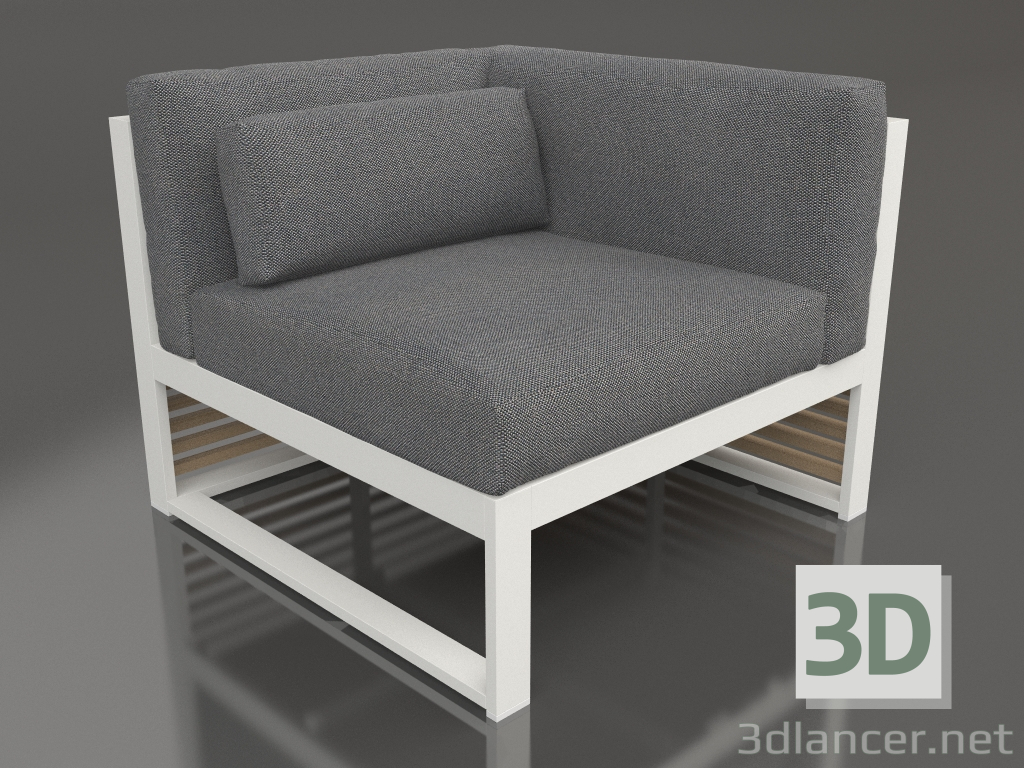 Modelo 3d Sofá modular, seção 6 direita (cinza ágata) - preview