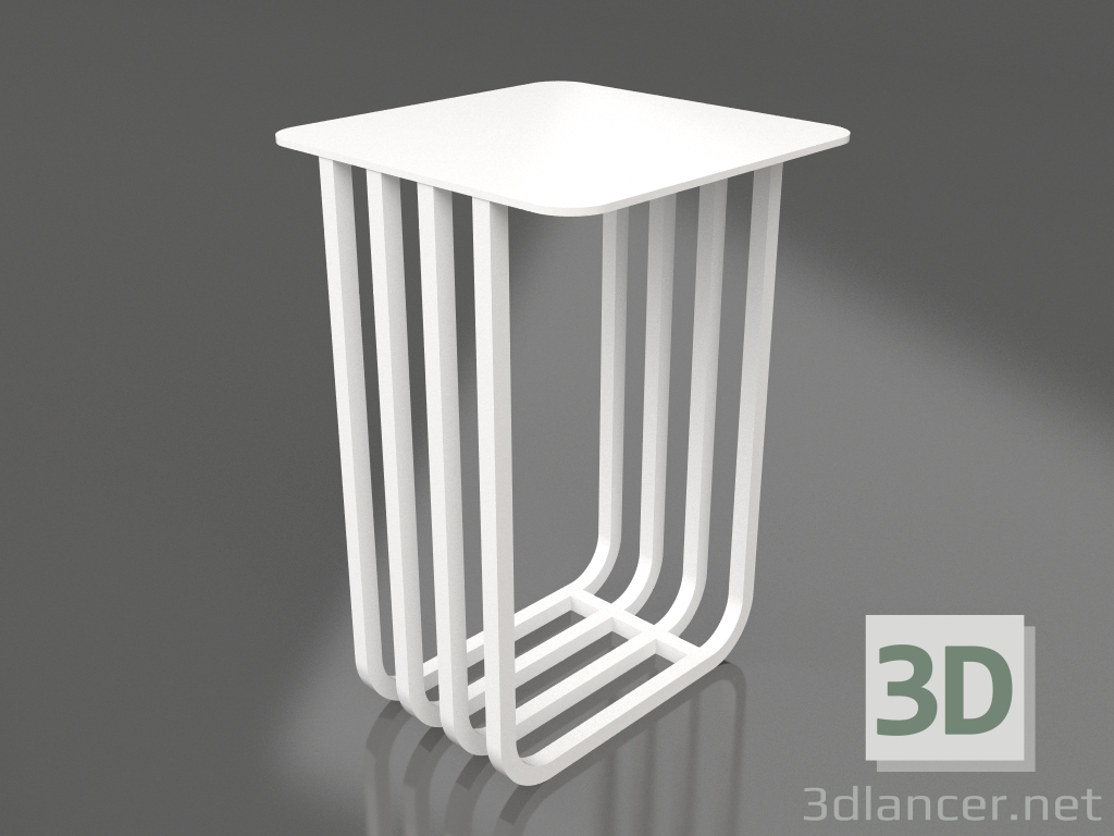 modèle 3D Table d'appoint (Blanc) - preview