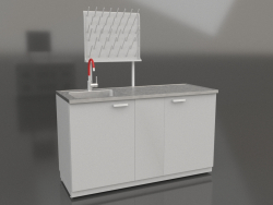 Laboratory metal sink LK-1500 SMS-G