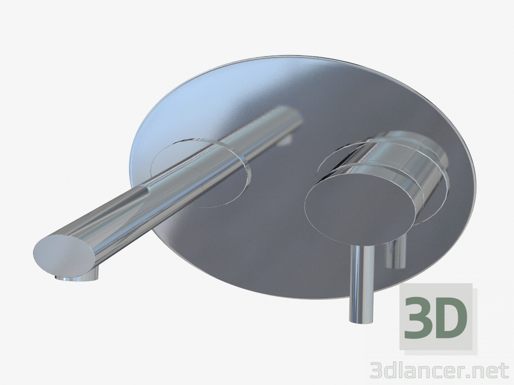 3d модель Змішувач прихованого монтажу для ванни (23097 + 23088) – превью