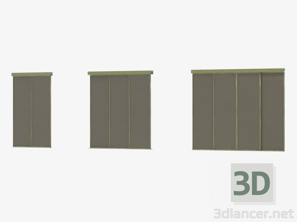 Modelo 3d Partição A4 do Interroom (champane preto brilhante) - preview