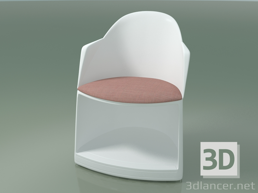 3d model Silla 2305 (con ruedas y cojín, polipropileno PC00001) - vista previa