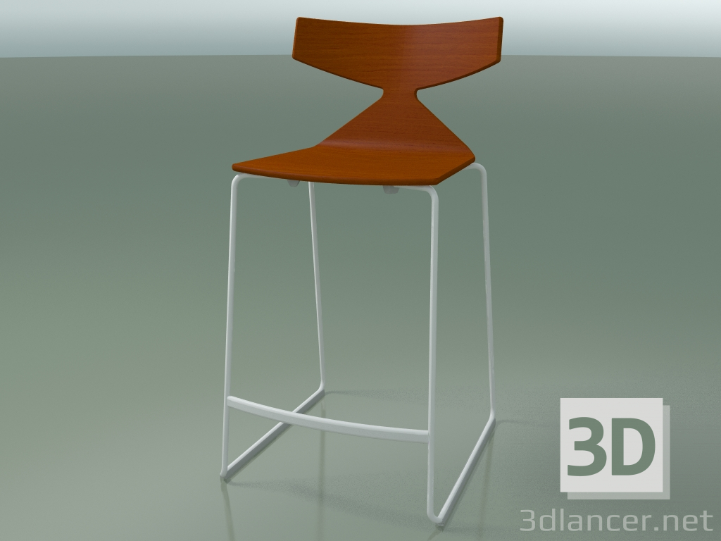 modèle 3D Tabouret de bar empilable 3703 (Orange, V12) - preview