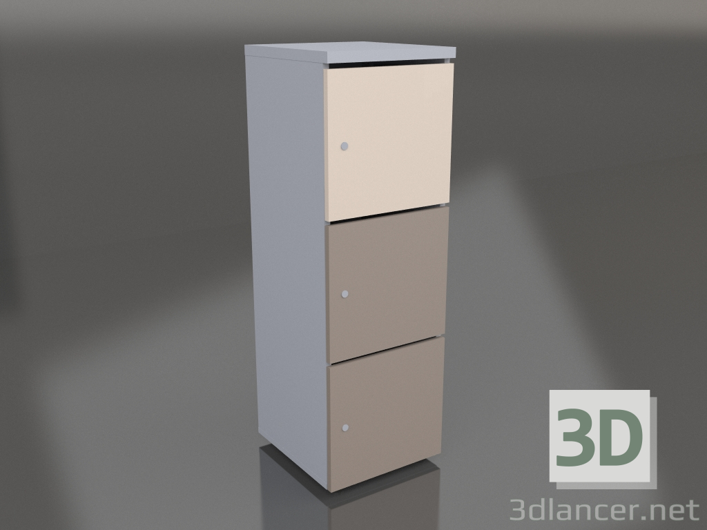 3d model Armario taquilla LOK03 (402x432x1228) - vista previa