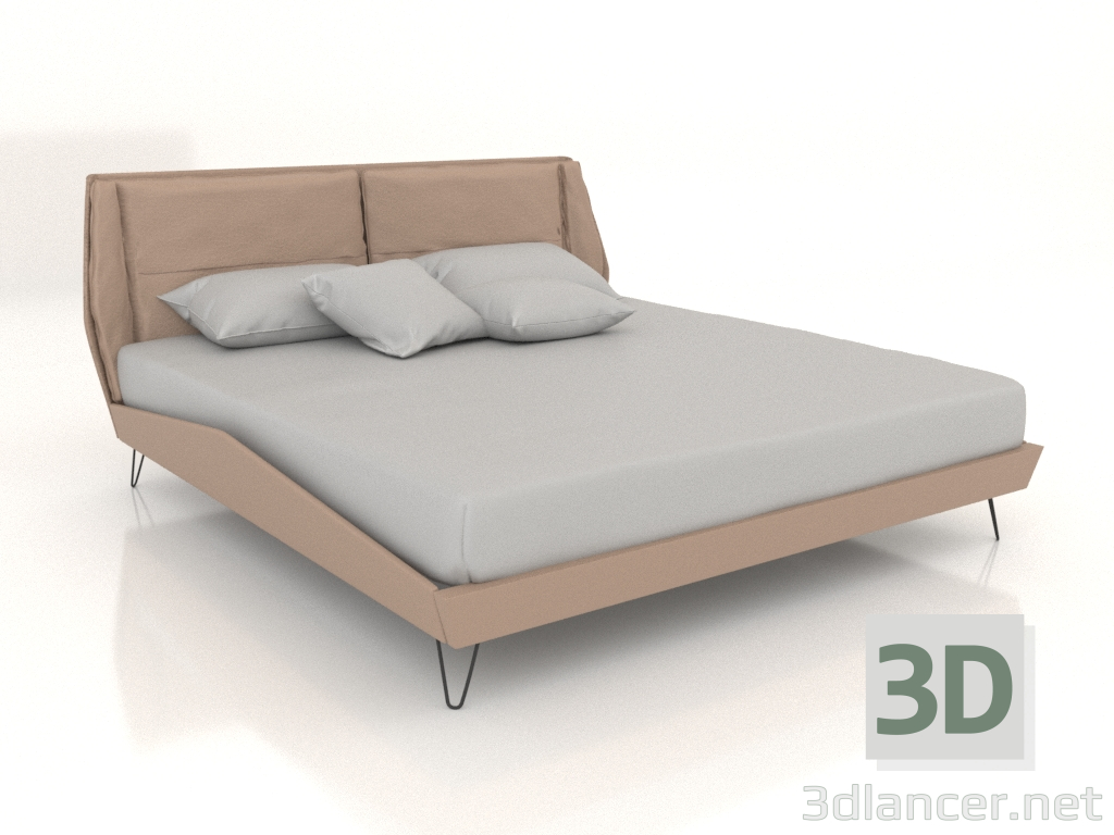 3d model Double bed ASOLO (A2280) - preview