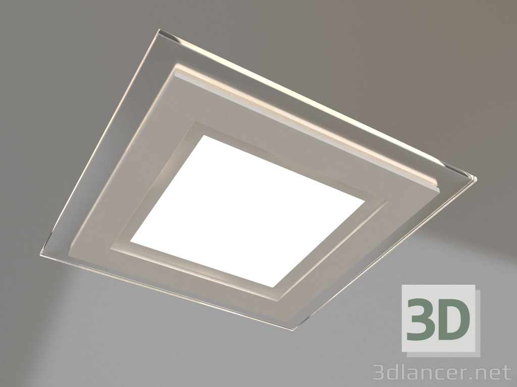 3d model Panel LED LT-S160x160WH 12W Blanco Cálido 120grados - vista previa