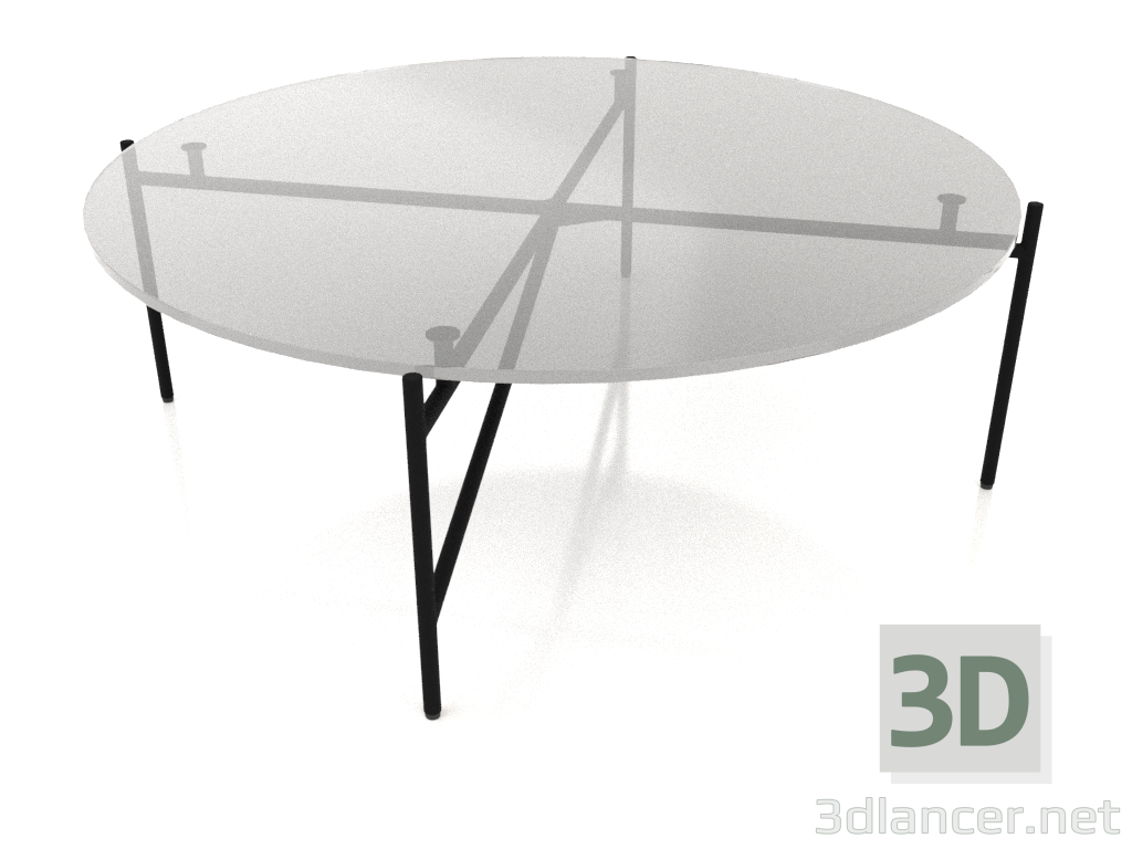 3d model Una mesa baja d90 con tapa de cristal. - vista previa