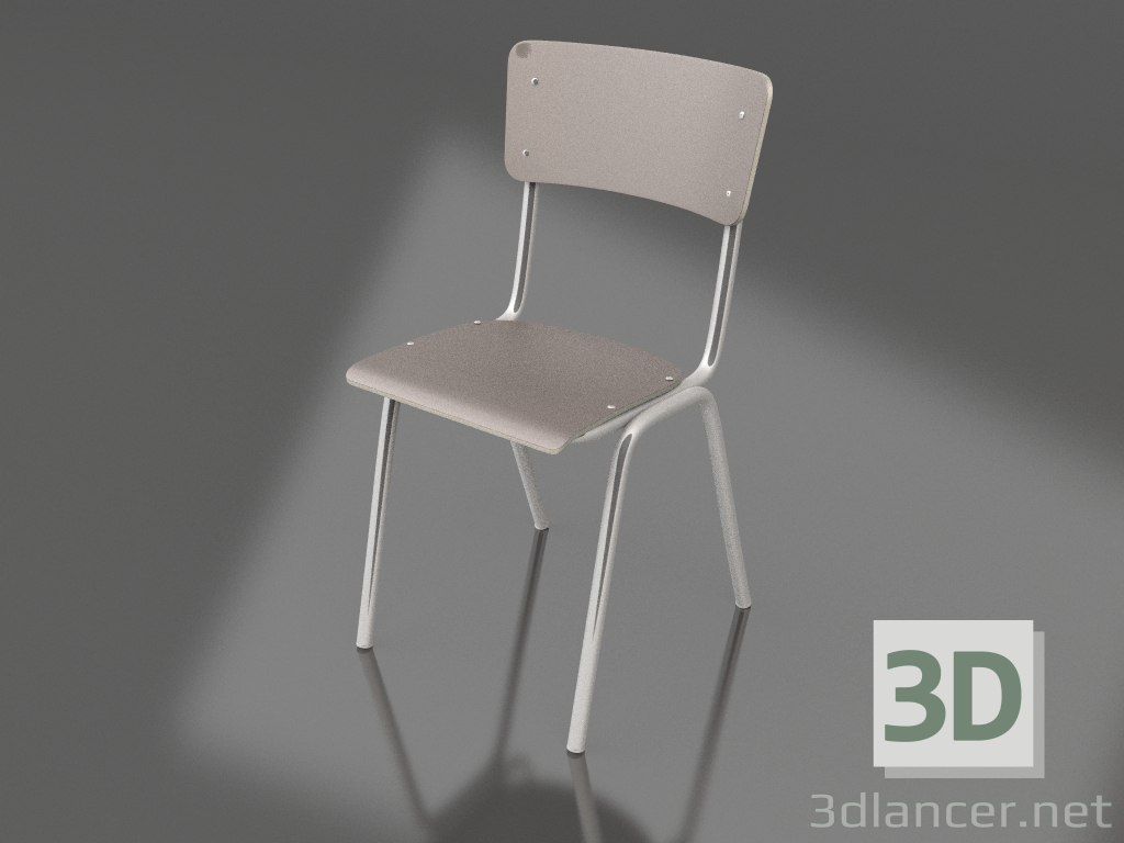 3d model Silla Regreso A Clases (Marrón Mate) - vista previa