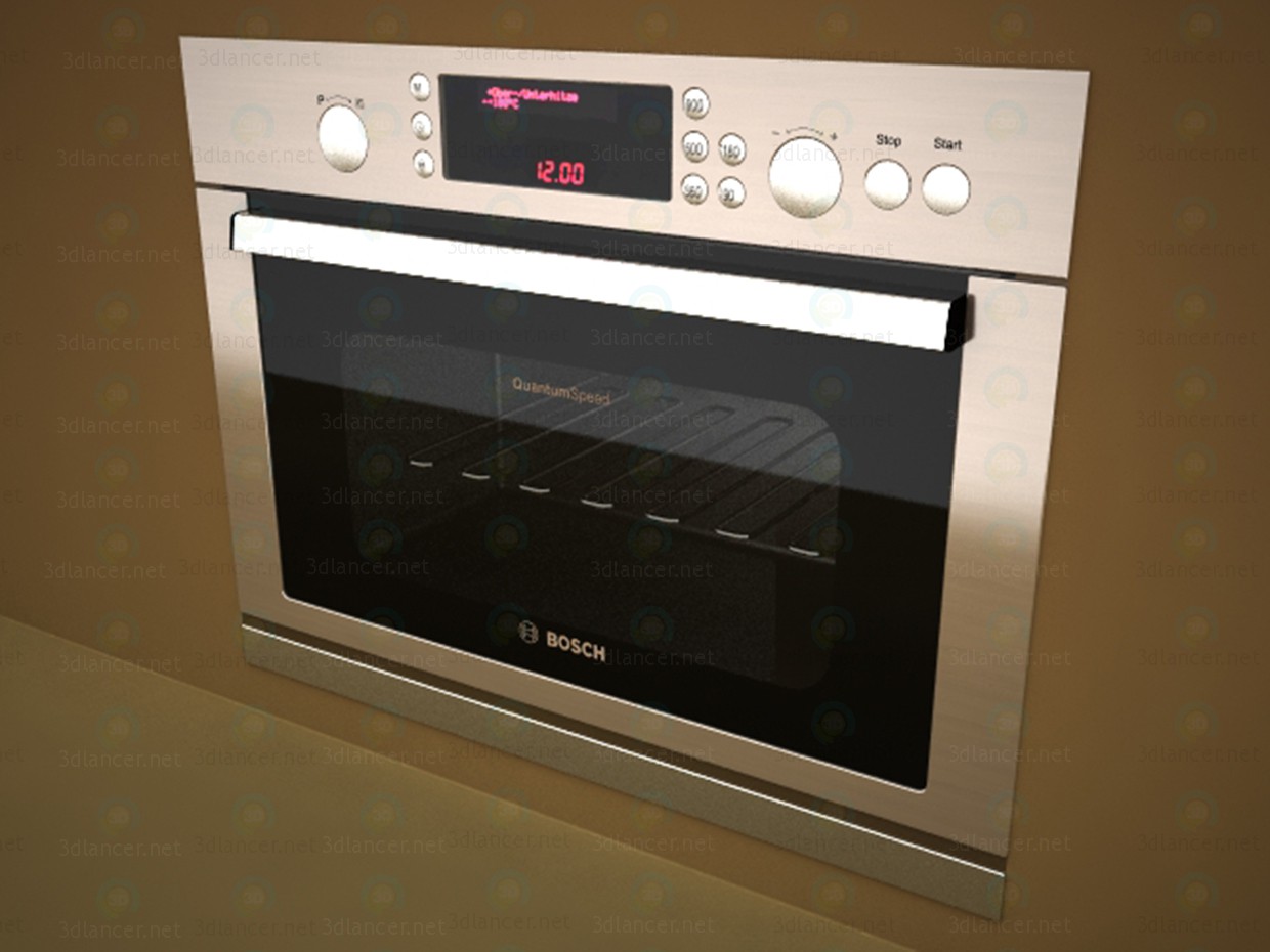 3d model Microwave oven and Bosch - preview