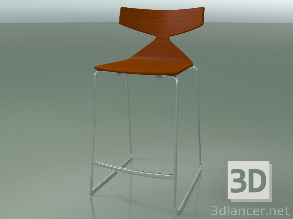 modèle 3D Chaise empilable bar 3703 (Orange, CRO) - preview