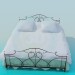 3d model Cama con decoración - vista previa