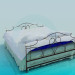 3d model Cama con decoración - vista previa