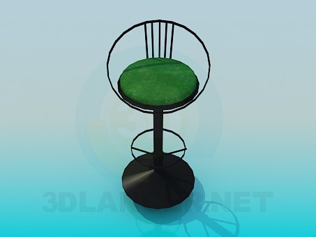 3d model High chair on one leg - preview