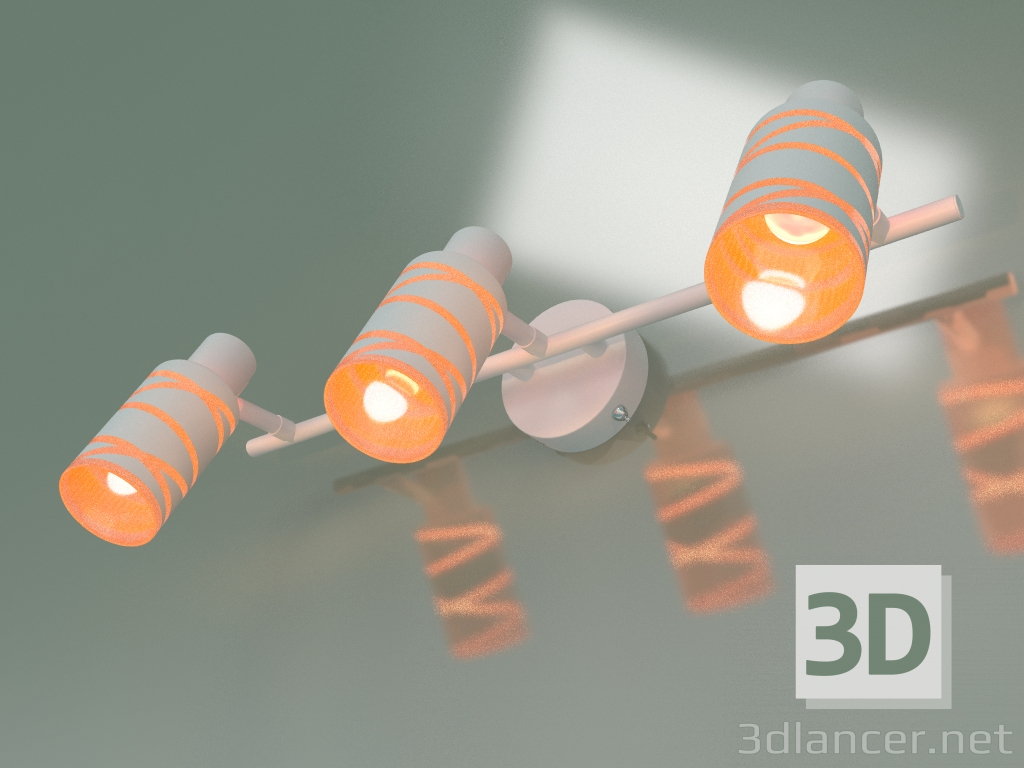 3D Modell Wandleuchte 20085-3 (weiß) - Vorschau