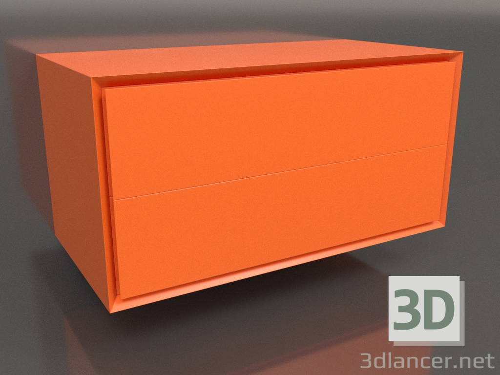 3D Modell Schrank TM 011 (800x400x400, leuchtend leuchtend orange) - Vorschau