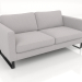 3D Modell 2-Sitzer-Sofa (Metallbeine, Stoff) - Vorschau