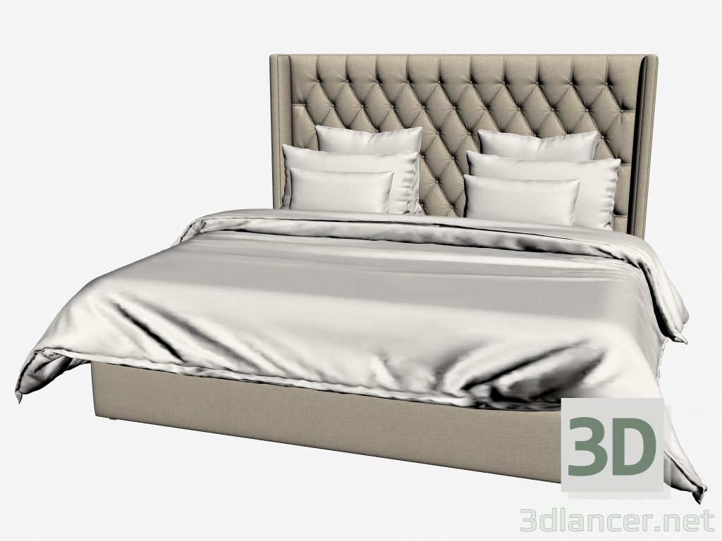 modello 3D Letto KING SIZE (201.001-F01) di MANHATTAN - anteprima