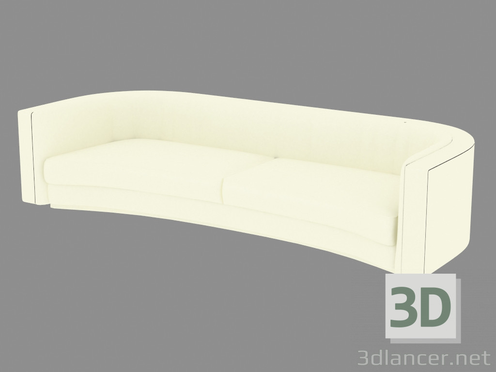 3D Modell Modernes Ledersofa Christopher - Vorschau