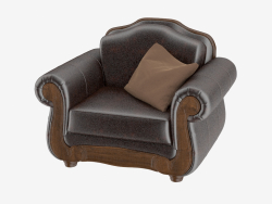 Fauteuil en cuir Barcelona Antique