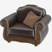 3d model Armchair leather Barcelona Antique - preview