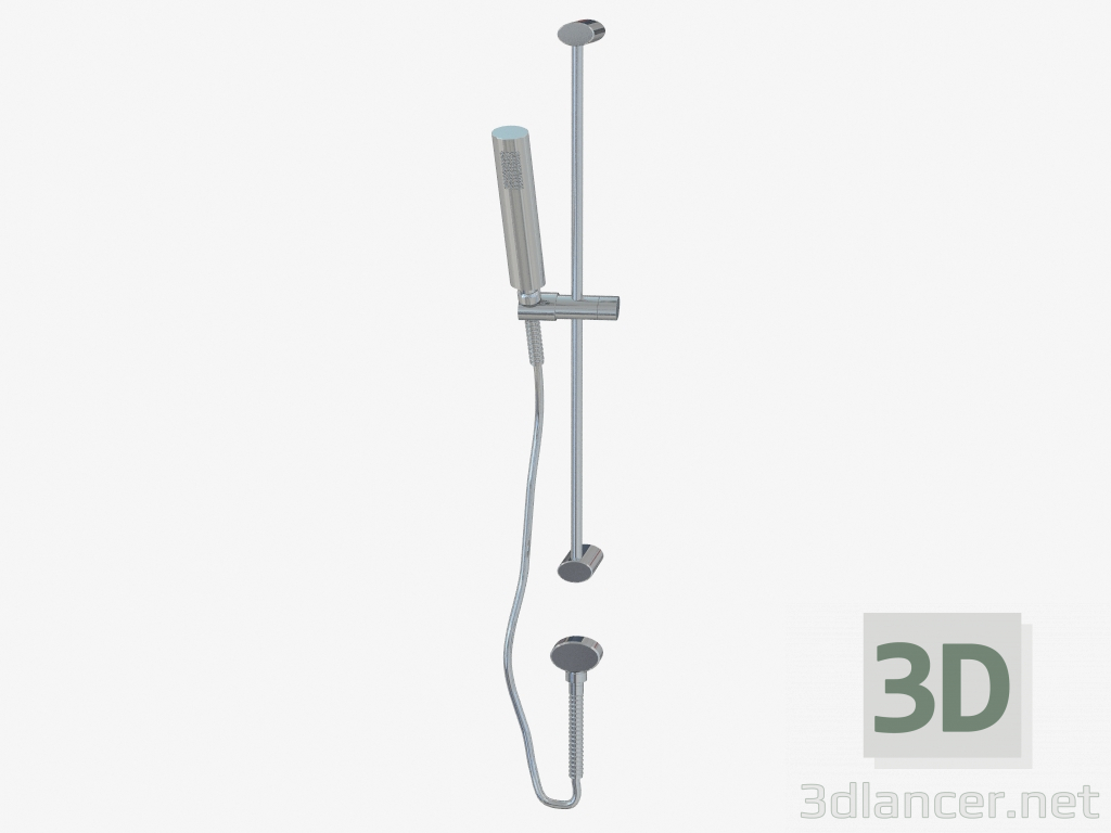 3d model Soporte de ducha con regadera ovalada (23142) - vista previa