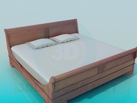 3d model Double bed - preview