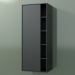 3d model Armario de pared con 1 puerta izquierda (8CUCDDS01, Deep Nocturne C38, L 48, P 36, H 120 cm) - vista previa